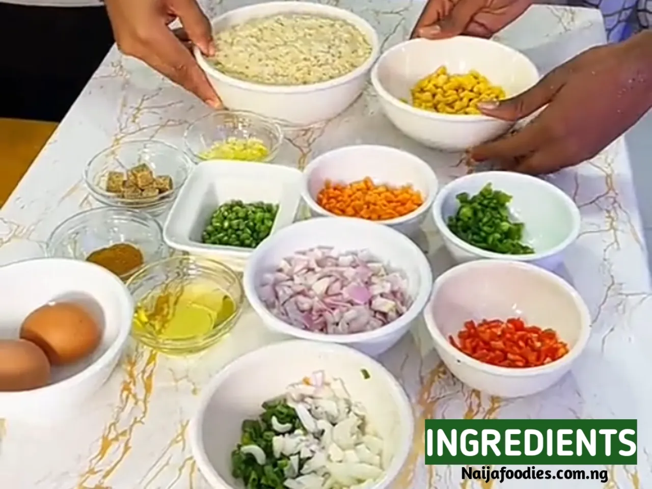 Ingredients for fried rice